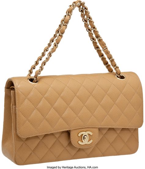 chanel caviar chevron dark beige small gold|Chanel Caviar Bag .